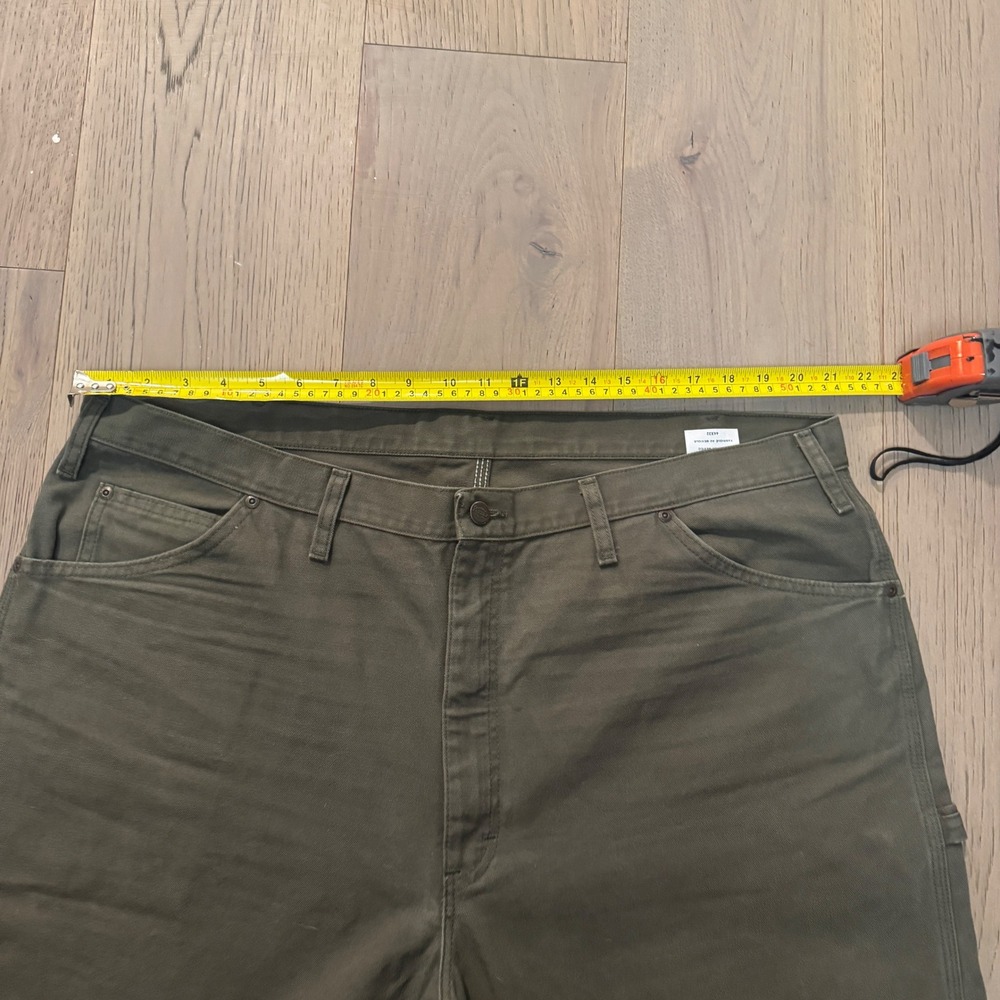 Dickies Men's Olive Green Carpenter Work Pants 44x32 Cotton Durable - Picture 11 of 11